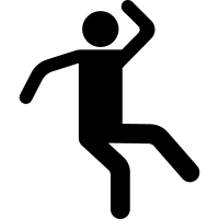 Ein V-Polykül, in dem Mensch B mit Mensch A (links) eine Hauptbeziehung hat, und mit Mensch C (rechts) eine Nebenbeziehung.